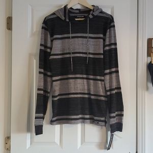 NWT Striped Hooded Tee